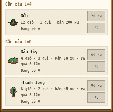 The seed stall: strawberries and dragon fruit from a Lv5 rod