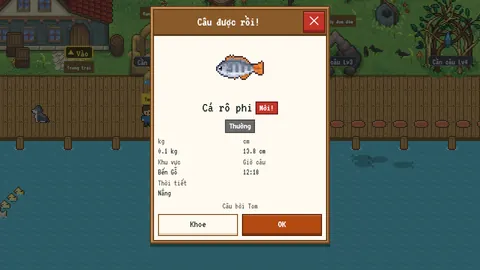 Bảng cá vừa câu được